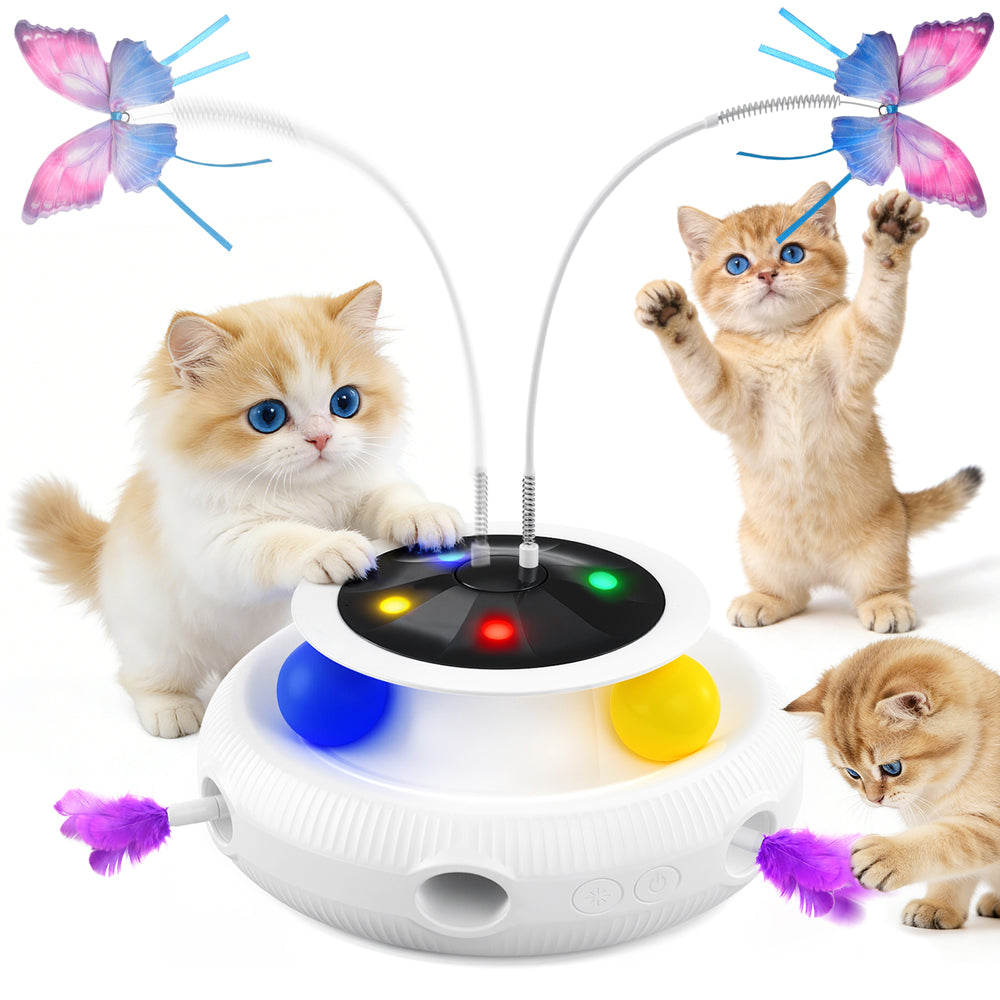 The PlaySmart Interactive Cat Toy: Motion, Lights & Endless Fun – Moebypet