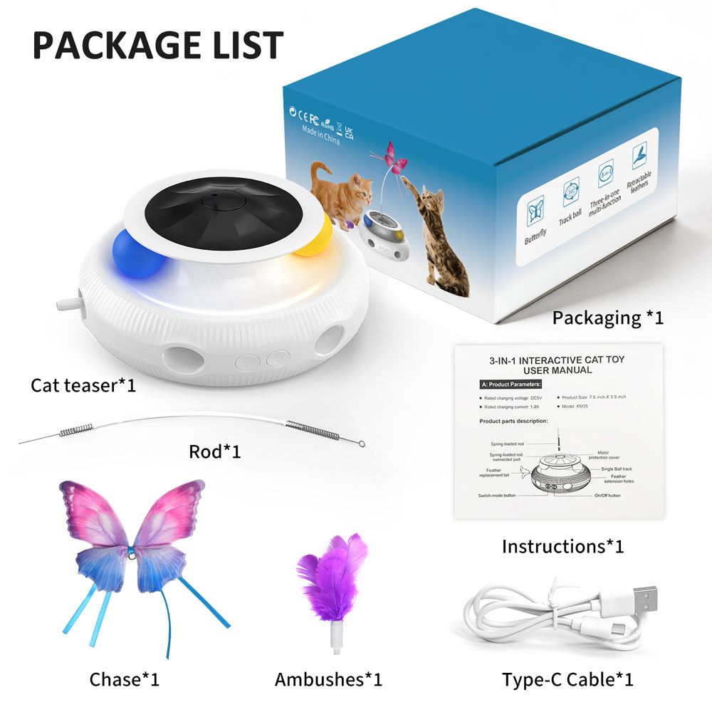 The PlaySmart Interactive Cat Toy: Motion, Lights & Endless Fun