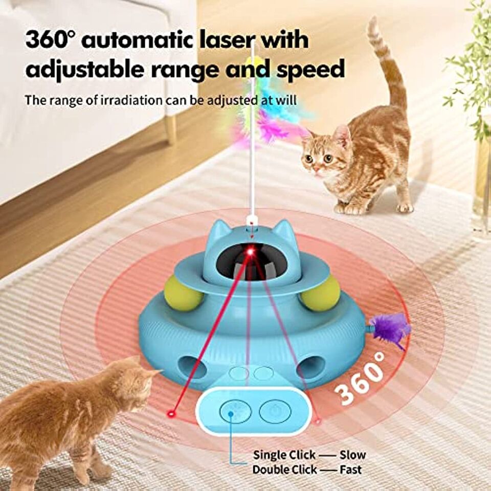 Electronic Magic Smart Cat Teaser Rotating Toy