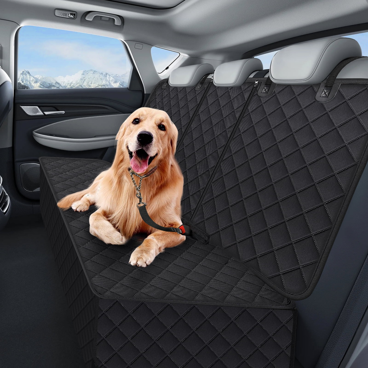 Adjustable Extra Large Pet Car Seat Cover with Waterproof and Non-Slip for Pets