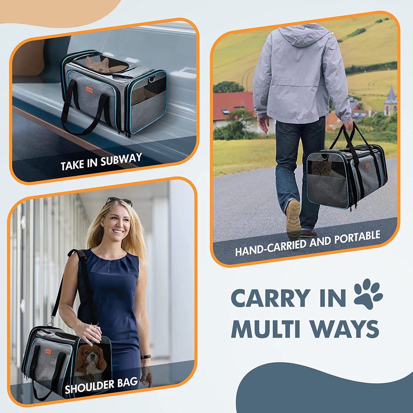 Portable hand-carried shoulder Pet Bag - Moebypet