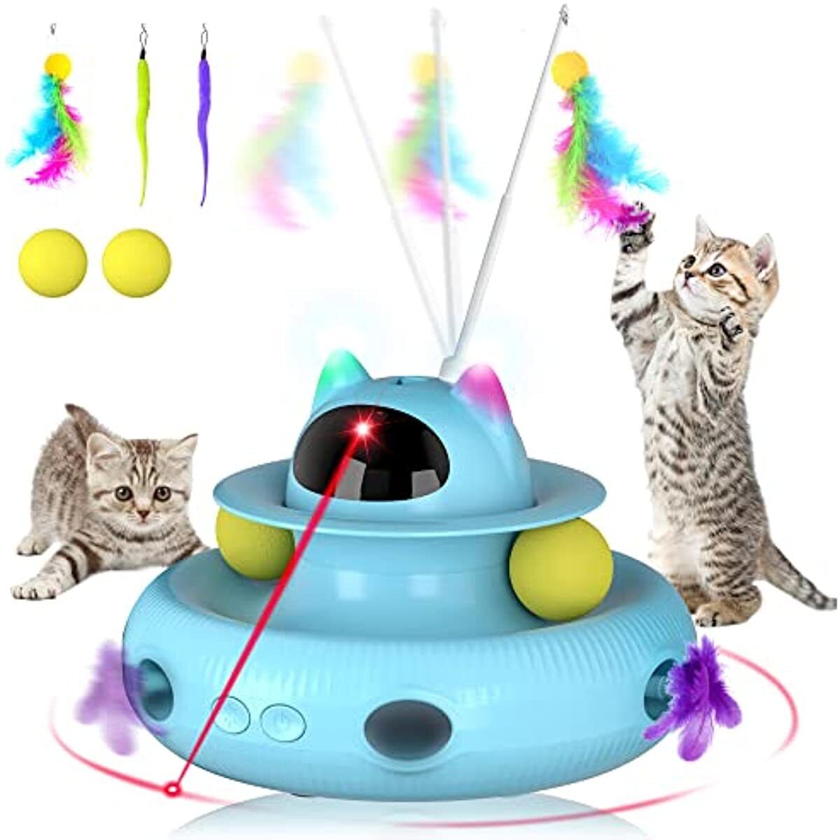 Electronic Magic Smart Cat Teaser Rotating Toy