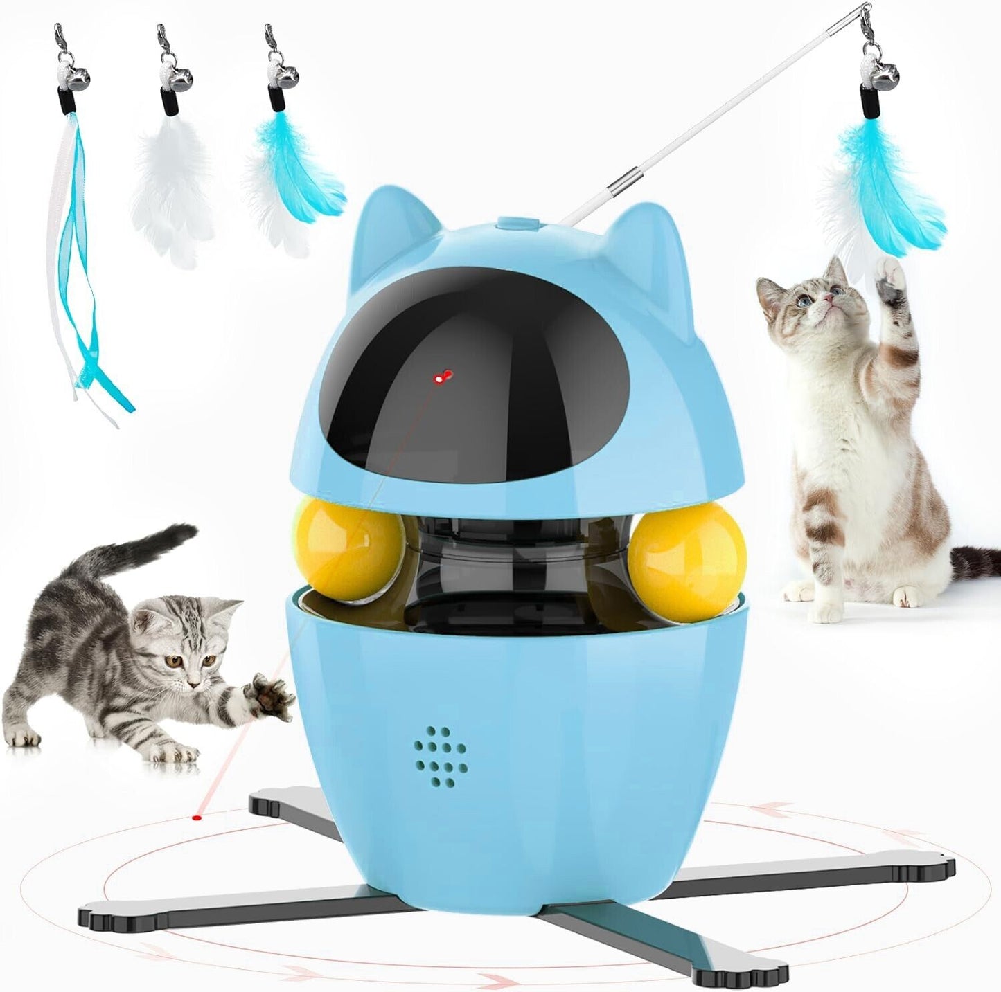 Jouets électriques interactifs automatiques 3 en 1 pour chat 