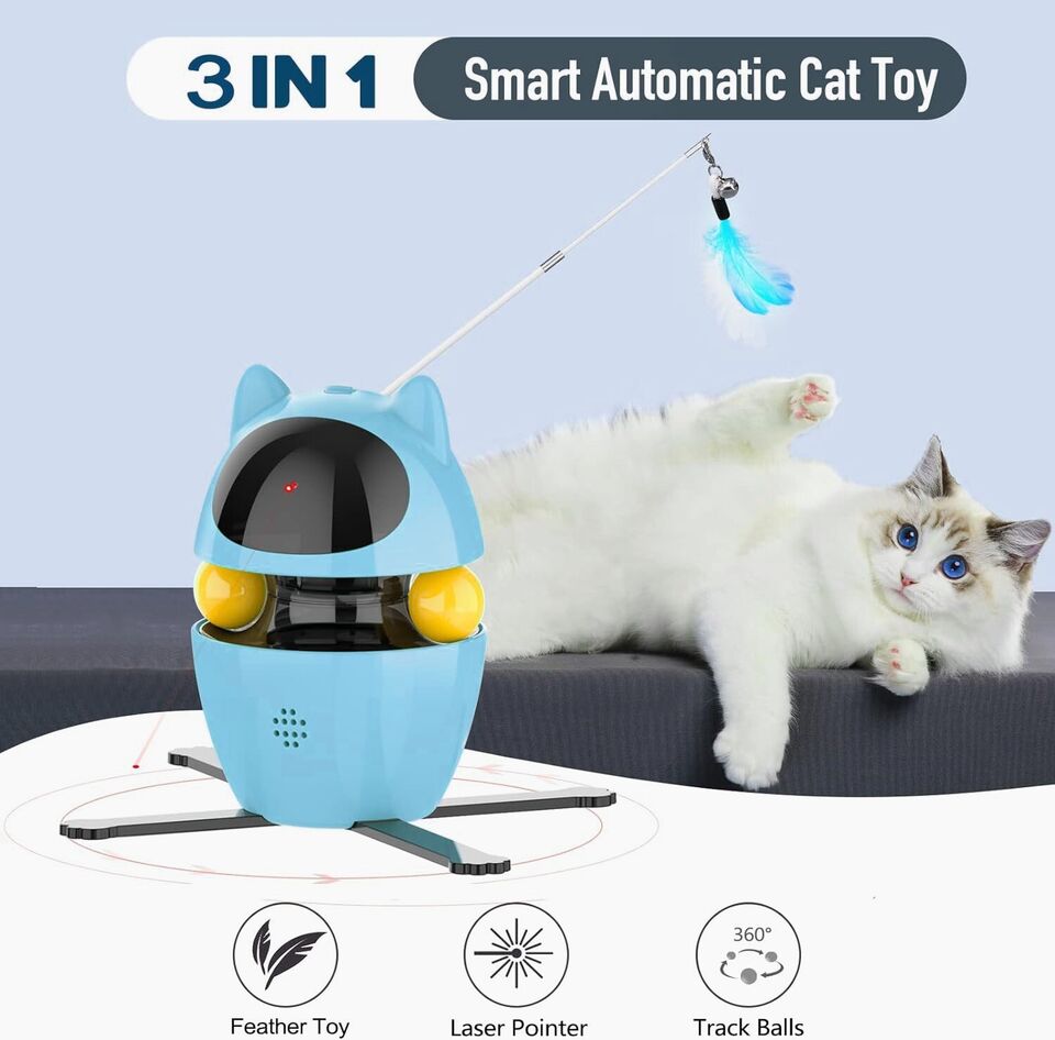 Juguetes eléctricos interactivos automáticos para gatos 3 en 1 