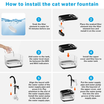 Swan Head Cat Pet Drinking Fountain 3.2L ABS+PC