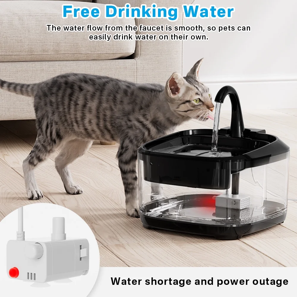Swan Head Cat Pet Drinking Fountain 3.2L ABS+PC