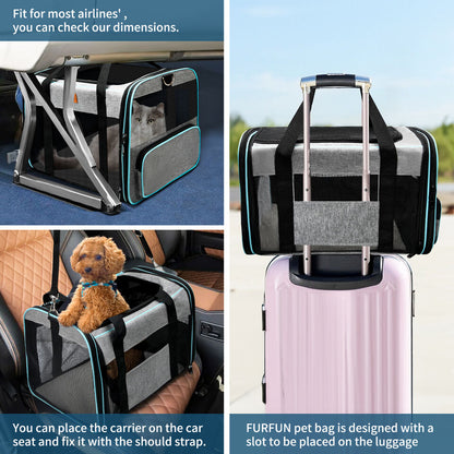 Expandable Soft Airline Approved Travel Pet Carriers