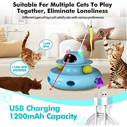 Electronic Magic Smart Cat Teaser Rotating Toy