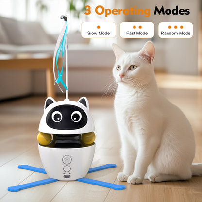 Cornmi Indoor Automatic Cat Toy with Laser, Feather, and Rechargeable Features