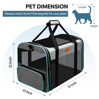 Expandable Soft Airline Approved Travel Pet Carriers