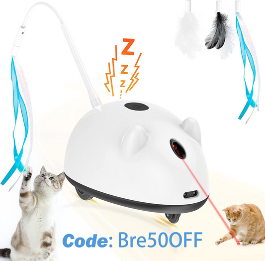 Moebypet Automatic Mouse Toys with Real Mouse Sound