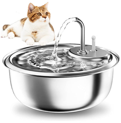 Automatic Stainless Steel Pet Drinking Fountains - Moebypet