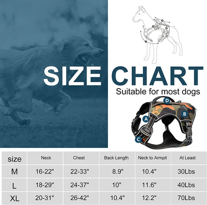 pet harness size chart - Moebypet