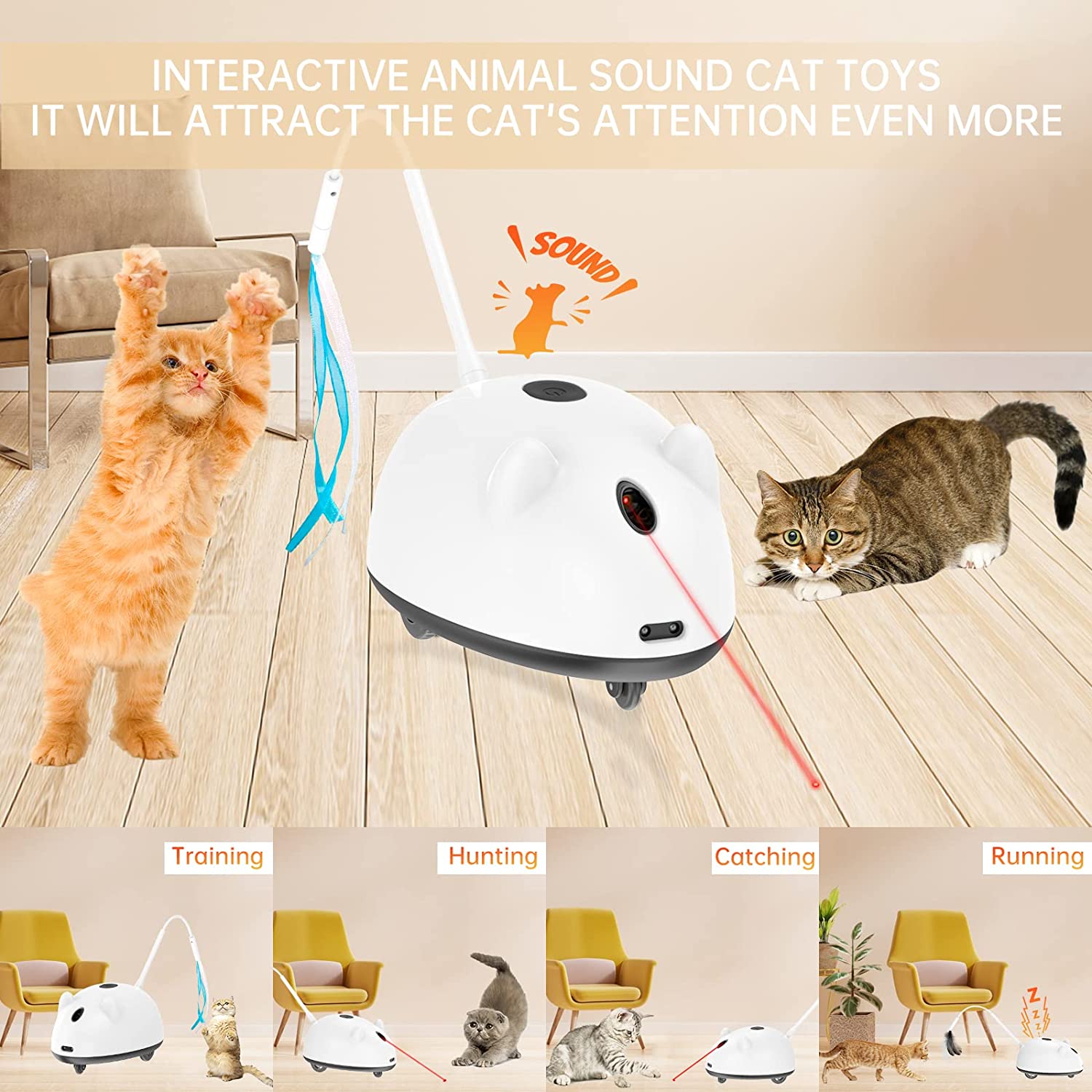 Moebypet interactive cat toys for lazy cats