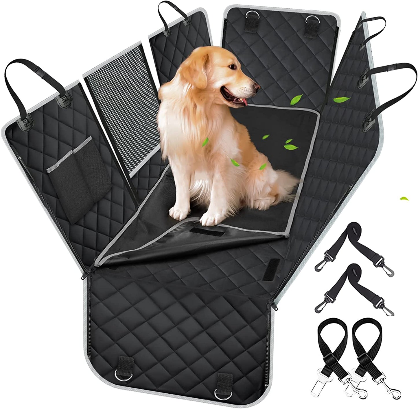 Pet Dog Car Seat Cover Dog Hammock for Car Back Seat Mesh Window