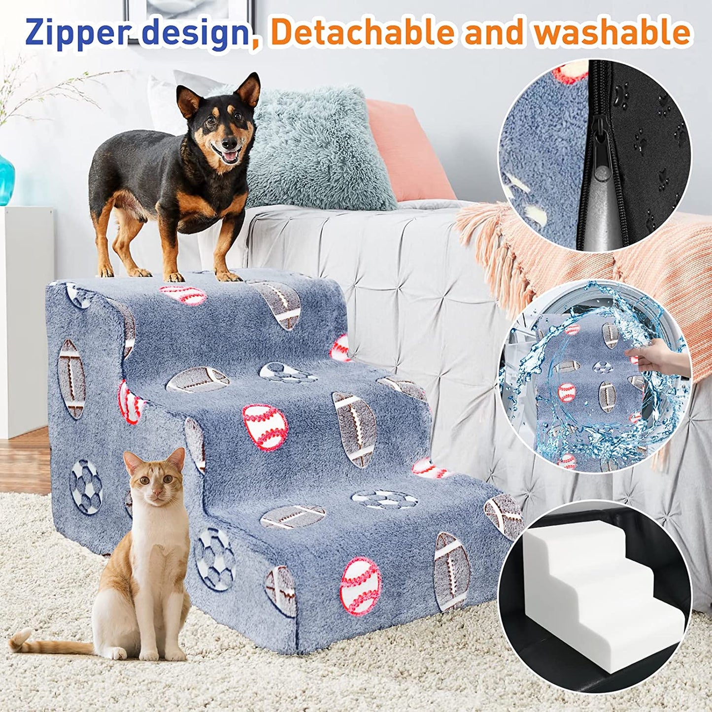 Non-Slip Small Medium Pet Foam Steps